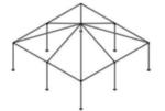 20'Wx20'Lx12'H white frame tent canopy